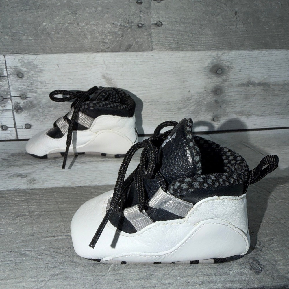 Vintage Rare 1994 Air Jordan 10 OG Steel White Black Grey 130217-101 Infant 2C - Picture 5 of 12